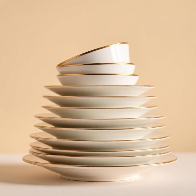 Gold-Rim Dinnerware